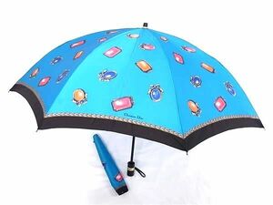 1 jpy # beautiful goods # ChristianDior Christian Dior 2 step folding folding umbrella folding umbrella high class umbrella umbrella rainwear blue group AZ1616