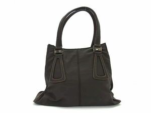 1 jpy # ultimate beautiful goods # TODS Tod's nylon × leather tote bag shoulder bag shoulder .. lady's brown group FA6265