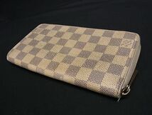 1円 LOUIS VUITTON ルイヴィトン N60019 ダミエアズール ジッピーウォレット ラウンドファスナー 長財布 ウォレット ベージュ系 FA6070_画像2