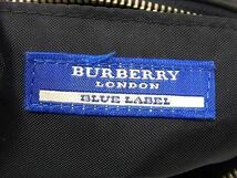 1円 BURBERRY バーバリーブルーレーベル ナイロン×レザー チェック柄 ハンドバッグ ショルダー 肩掛け ブラック系×ベージュ系 AZ1852_画像6