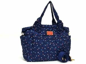 1 jpy # ultimate beautiful goods # MARC BY MARC JACOBS Mark by Mark Jacobs nylon 2WAY mother's bag tote bag shoulder blue group AZ1930