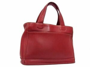 1円 ■美品■ COACH コーチ 9303 オールドコーチ ヴィンテージ USA アメリカ製 レザー ハンドバッグ トート レッド系 BI2063