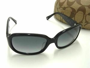 1円 ■極美品■ COACH コーチ SHARON (S700A) BLACK サングラス メガネ 眼鏡 レディース ブラック系 FA6527
