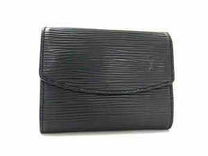 1円 ■美品■ LOUIS VUITTON ルイヴィトン M63412 エピ ポルトモネ サーンプル コインケース コインパース 小銭入れ ブラック系 FA6520