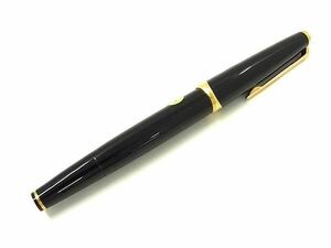 1円 ■美品■ MONT BLANC モンブラン 121 ペン先 18K 750 18金 万年筆 筆記用具 文房具 ステーショナリー ブラック系×ゴールド系 FA6812