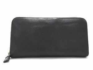 1円 PRADA プラダ サフィアーノレザー ラウンドファスナー 長財布 ウォレット 札入れ 小銭入れ カード入れ メンズ ブラック系 FA7325