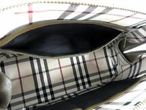 1円 ■新品■未使用■ BURBERRY バーバリー レザー 内部ノバチェック ハンドバッグ トートバッグ レディース ブラウン系 EA2263_画像9