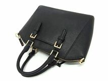 1円 ■美品■ MICHAEL KORS マイケルコース レザー ハンドバッグ トートバッグ レディース ブラック系 BK1179_画像3