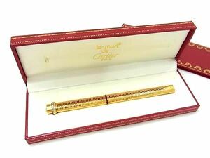 1円 ■新品同様■ Cartier カルティエ トリニティ 万年筆 筆記用具 文房具 ステーショナリー レディース ゴールド系 AY2299