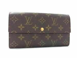 1円 ■美品■ LOUIS VUITTON ルイヴィトン M61726 モノグラム ポシェット ポルトモネクレディ 二つ折り 長財布 ウォレット 札入れ AX6410