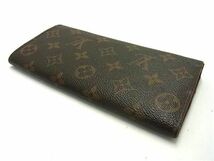 1円 LOUIS VUITTON ルイヴィトン M60136 モノグラム ポルトフォイユ エミリー 二つ折り 長財布 ウォレット レディース ブラウン系 AZ2106_画像2