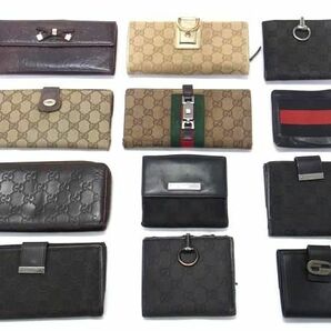 1円 GUCCI グッチ グッチシマ ジャッキー 等 GG柄 ラウンドファスナー 二つ折り 財布 ウォレット 小銭入れ 12点セット まとめ売り DA7622の画像1