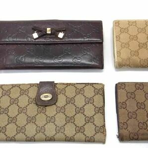 1円 GUCCI グッチ グッチシマ ジャッキー 等 GG柄 ラウンドファスナー 二つ折り 財布 ウォレット 小銭入れ 12点セット まとめ売り DA7622の画像2