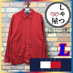 SD8-756 ◆ Сплошной цвет / однократный цвет ◆ Удлинительная ткань [Tommy Hilfiger Tommy Hilfiger] Рубашка с длинными рукавами