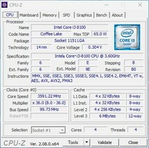 Intel Core i3-8100 動作確認済 4_画像4