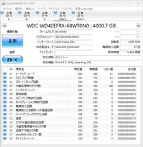 Western Digital WD40EFRX 4TB HDD 動作確認済 正常判定 使用時間12409時間_画像3