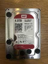 Western Digital WD40EFRX 4TB HDD 動作確認済 正常判定 使用時間12409時間_画像1