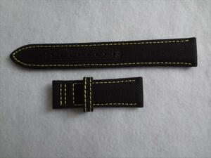 SEIKO original band SBGV243 9F82-0AL0 for 20mm Grand Seiko wristwatch nylon belt black / yellow stitch 