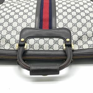 1円 極美品 GUCCI オールドグッチ シェリーライン GG柄 ネイビー ハンドバッグ ボストン ビジネスバッグ ヴィンテージの画像5