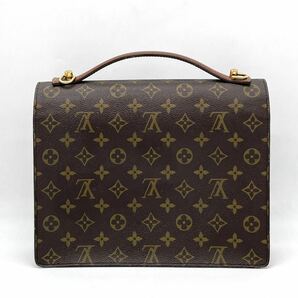 1円 良品 LOUIS VUITTON ルイヴィトン モノグラム モンソー 2way ハンドバッグ ショルダー レディース メンズ M51185の画像3