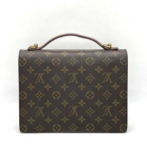 1円 外観美品 LOUIS VUITTON ルイヴィトン モノグラム モンソー26 2way ハンドバッグ ショルダー レディース メンズ M51187の画像3