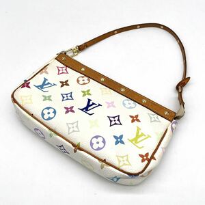 1円 良品 LOUIS VUITTON ルイヴィトン モノグラム マルチカラー ポシェットアクセソワール アクセサリーポーチ ハンドバッグ M92649