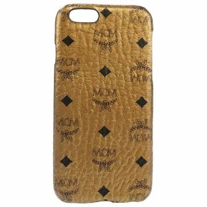 エムシーエム MCM iPhoneケース MZE5AVI56 iPhone6/6s ゴールド メタリック レザー 中古B 266452