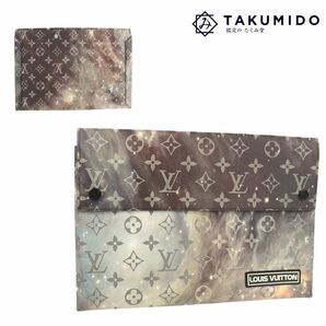 ルイヴィトン LOUIS VUITTON アルファ ポーチ トリプルポーチ M44177 モノグラム ギャラクシー ブラック系 中古AB 276734の画像1