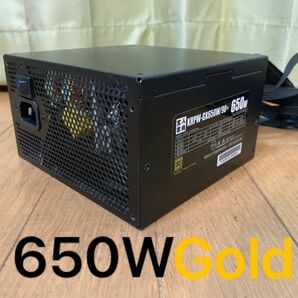 玄人志向 650W Gold Plus プラグインATX電源 ゲーミングPC用PSU ゴールド KRPW-GK650W/90+