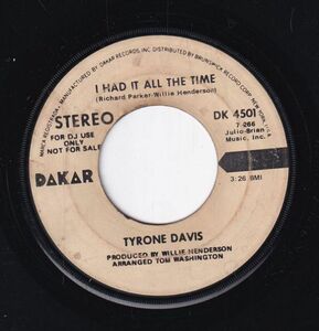 Tyrone Davis - I Had It All The Time (Stereo) / (Mono) (B) SF-CK481