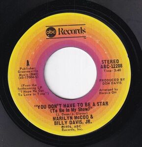 Marilyn McCoo & Billy Davis Jr. - You Don't Have To Be A Star (To Be In My Show) / We've Got To Get It On Again (A) SF-CK355