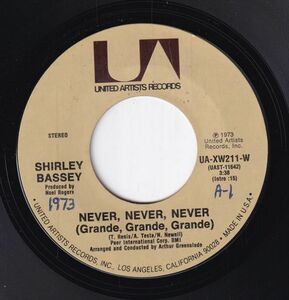 [Jazz] Shirley Bassey - Never, Never, Never (Grande, Grande, Grande) / Day By Day (A) SF-CK178