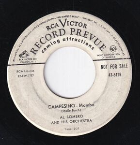 [Latin Pop] Al Romero And His Orchestra - Mambo Shay / Campesino Mambo (B) OL-CK180