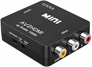RCA to HDMI変換コンバーター GANA AV to HDMI 変換器 AV2HDMI USBケーブル付き 音声転送 10