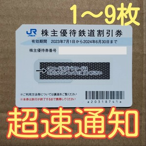 パスワード通知 JR西日本 株主優待券 株主優待鉄道割引券 番号通知のみ コード通知 匿名取引 2024年6月30日 1枚 2枚 3枚 4枚 5枚 6枚 7枚の画像1