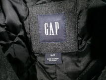 ssy8619 GAP ギャップ ■ 中綿 コート ■ ジャケット チャコールグレー 無地 シンプル キルティング裏地 Sサイズ アウター_画像9