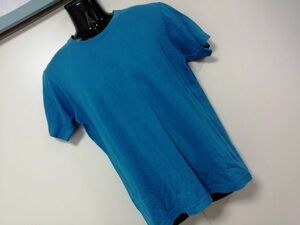 kkyj2371 ■ ユニクロ ■ Tシャツ カットソー トップス 半袖 ターコイズブルー 青 M