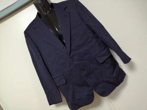 kkyj2412 ■ ISETAN ■ 伊勢丹 テーラードジャケット シングル 2つボタン ウール 紺 ネイビー Sサイズくらい