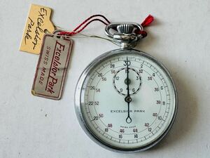 *1000 jpy start *ek Celsior park hand winding stopwatch dead stock goods Excelsior Park