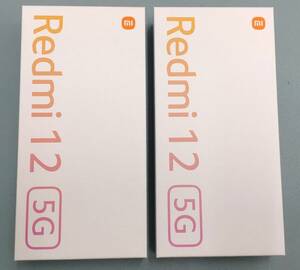 ＃2039 ♪未使用 ２台おまとめ♪SIMフリー Redmi 12 5G XIG03 スカイブルー [Sky Blue] Xiaomi 4G+128GB 