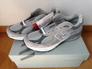 New Balance 990V3 GY3 GRAY MADE IN USA 新品未使用 貴重サイズ25.5cm