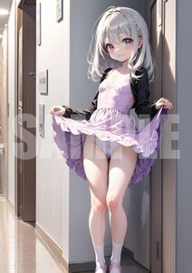 0559【高品質☆A4サイズポスター】アートポスター セクシー 美女 美少女 制服 下着 イラスト かわいい 女の子 同人 オリジナル アニメ