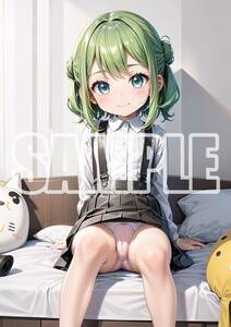 1843【高品質☆A4サイズポスター】アートポスター セクシー 美女 美少女 制服 下着 イラスト かわいい 女の子 同人 オリジナル アニメ