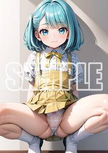 2139【高品質☆A4サイズポスター】アートポスター セクシー 美女 美少女 制服 下着 イラスト かわいい 女の子 同人 オリジナル アニメ