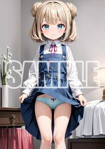 2366【高品質☆A4サイズポスター】アートポスター セクシー 美女 美少女 制服 下着 イラスト かわいい 女の子 同人 オリジナル アニメ