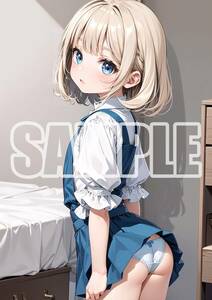 2759【高品質☆A4サイズポスター】アートポスター セクシー 美女 美少女 制服 下着 イラスト かわいい 女の子 同人 オリジナル アニメ