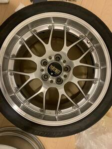 2本セット 程度上々 ガリ傷なし BBS RS-GT 18 9.5J +38 114.3