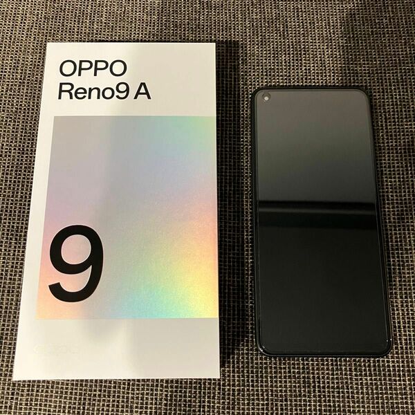 【未使用に近い】極美品 OPPO Reno9 A 本体 ナイトブラック ワイモバイル版 一括購入残債なし