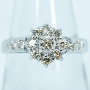 ★1円スタ!【0.50ct】PT900 3.2g ♯9.5 プラチナ ラウンドブリリアントカット ダイヤモンドリング Diamond Ring 指輪 仕上げ済