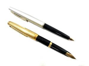 (CH) 万年筆 おまとめ2点 Sailor/セーラー ペン先 14K Pilot/パイロット Elite/エリート ペン先 18K 筆記用具 文房具 レトロ (CH331)